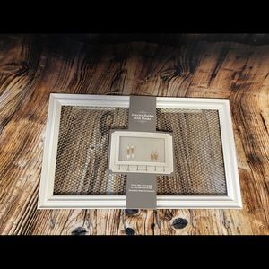 6 hook shabby chic chicken wire jewelry organizer